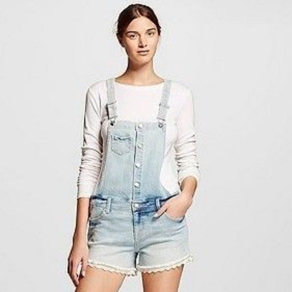 MOSSIMO Jean Shortalls with Lace